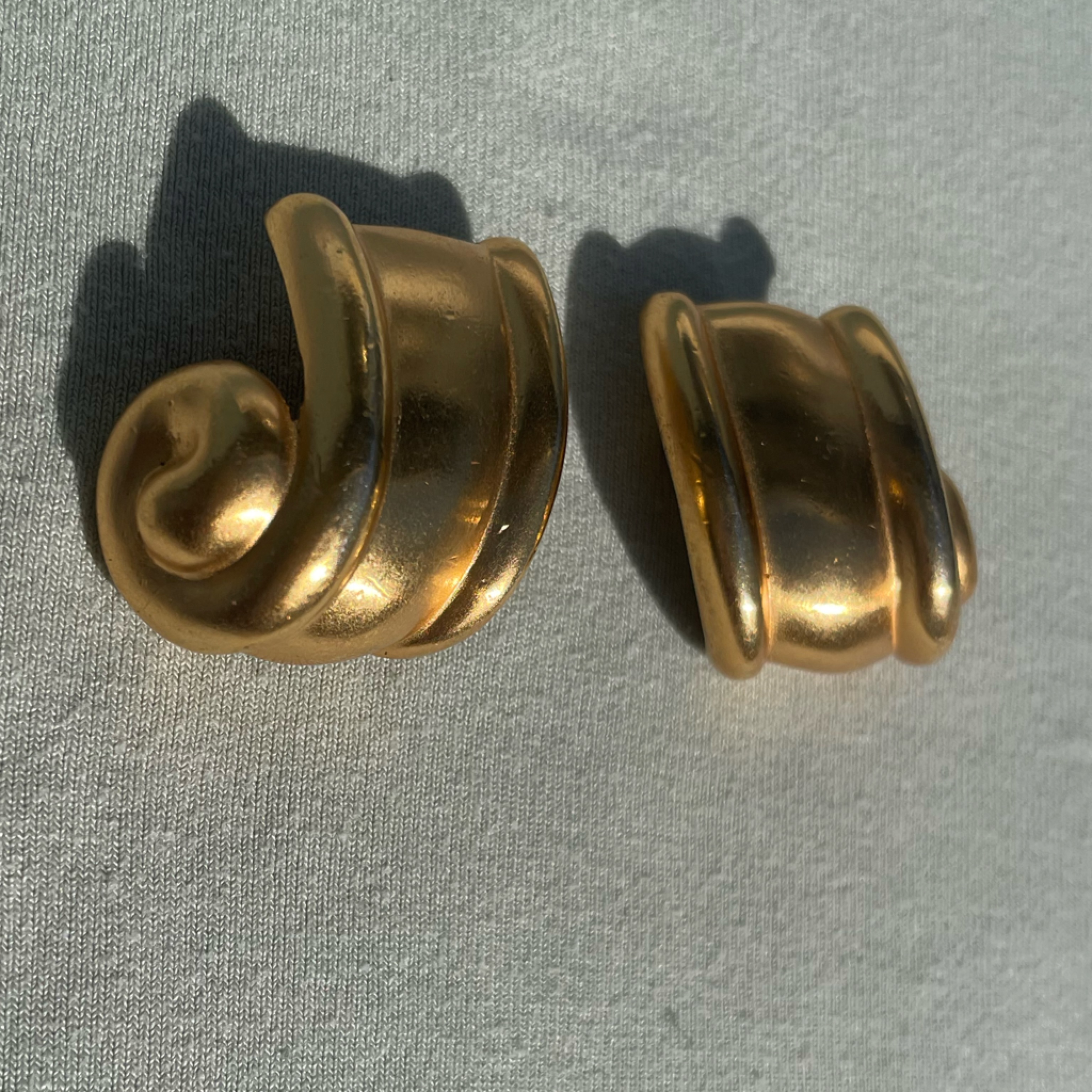 GoldTone Swirl ClipOn Earrings  Womens Accessories
